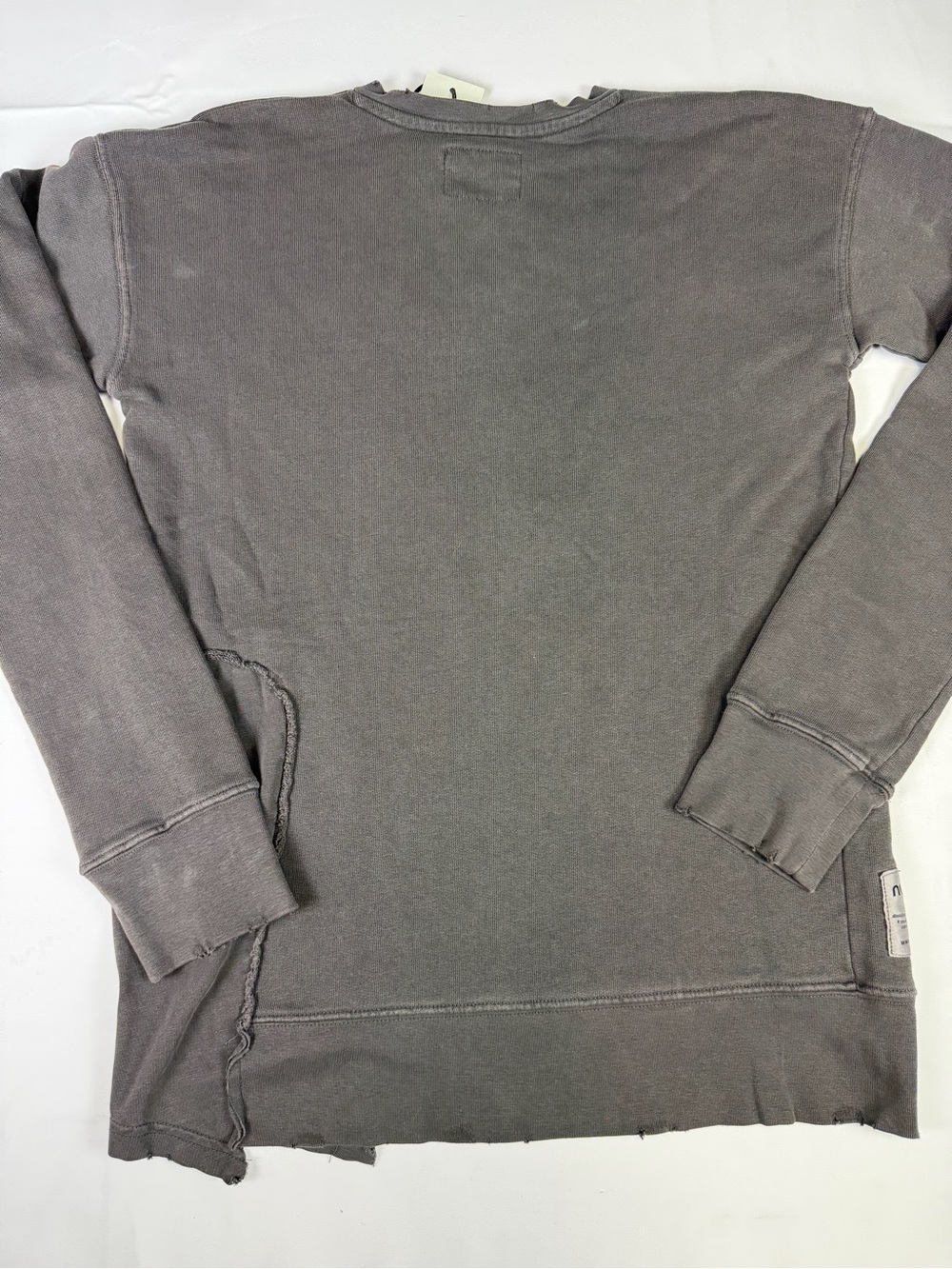 nununu Stone Washed Charcoal Distressed Crewneck Sweatshirt Tee  - 12-14 / NWT - Picture 9 of 16